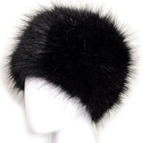 Maxbell Winter Faux Fur Hat Headwear Motorcycle Windproof Cossack Russian Ski Cap Black