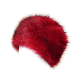 Maxbell Winter Faux Fur Hat Headwear Motorcycle Windproof Cossack Russian Ski Cap Deep Red