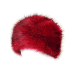 Maxbell Winter Faux Fur Hat Headwear Motorcycle Windproof Cossack Russian Ski Cap Deep Red