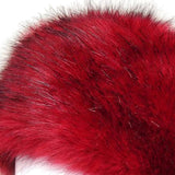 Maxbell Winter Faux Fur Hat Headwear Motorcycle Windproof Cossack Russian Ski Cap Deep Red