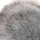 Maxbell Winter Faux Fur Hat Headwear Motorcycle Windproof Cossack Russian Ski Cap Light Gray Black