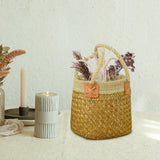 Maxbell Flower Basket Wedding Flower Girl Baskets for Living Room Bedroom Decoration M 19cmx15cm