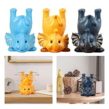 Maxbell Elephant Figurine Glasses Holder Storage Organizer for Desk Living Room Sky Blue