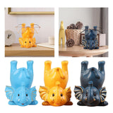 Maxbell Elephant Figurine Glasses Holder Storage Organizer for Desk Living Room Sky Blue