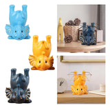 Maxbell Elephant Figurine Glasses Holder Storage Organizer for Desk Living Room Sky Blue