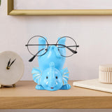 Maxbell Elephant Figurine Glasses Holder Storage Organizer for Desk Living Room Sky Blue