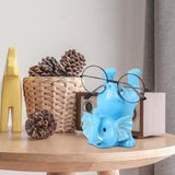 Maxbell Elephant Figurine Glasses Holder Storage Organizer for Desk Living Room Sky Blue