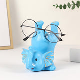 Maxbell Elephant Figurine Glasses Holder Storage Organizer for Desk Living Room Sky Blue