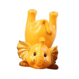 Maxbell Elephant Figurine Glasses Holder Storage Organizer for Desk Living Room Light Yellow