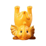Maxbell Elephant Figurine Glasses Holder Storage Organizer for Desk Living Room Light Yellow