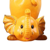 Maxbell Elephant Figurine Glasses Holder Storage Organizer for Desk Living Room Light Yellow