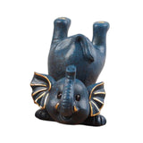 Maxbell Elephant Figurine Glasses Holder Storage Organizer for Desk Living Room Blue