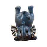 Maxbell Elephant Figurine Glasses Holder Storage Organizer for Desk Living Room Blue