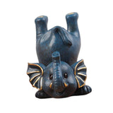 Maxbell Elephant Figurine Glasses Holder Storage Organizer for Desk Living Room Blue