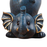 Maxbell Elephant Figurine Glasses Holder Storage Organizer for Desk Living Room Blue