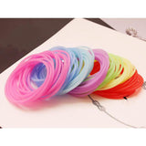 Maxbell 10x Fashion Silicone Luminous Bracelets Hair Ties Ropes Hand Rings Bangle