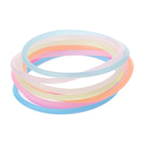 Maxbell 10x Fashion Silicone Luminous Bracelets Hair Ties Ropes Hand Rings Bangle