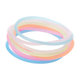Maxbell 10x Fashion Silicone Luminous Bracelets Hair Ties Ropes Hand Rings Bangle