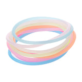 Maxbell 10x Fashion Silicone Luminous Bracelets Hair Ties Ropes Hand Rings Bangle