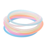 Maxbell 10x Fashion Silicone Luminous Bracelets Hair Ties Ropes Hand Rings Bangle