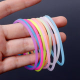 Maxbell 10x Fashion Silicone Luminous Bracelets Hair Ties Ropes Hand Rings Bangle