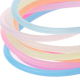 Maxbell 10x Fashion Silicone Luminous Bracelets Hair Ties Ropes Hand Rings Bangle