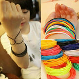 Maxbell 10x Fashion Silicone Luminous Bracelets Hair Ties Ropes Hand Rings Bangle