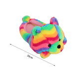 Maxbell Cartoon Plush Bear Slippers Anti Slip Autumn Winter Indoor Slippers Slide On Colorful