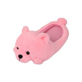 Maxbell Cartoon Plush Bear Slippers Anti Slip Autumn Winter Indoor Slippers Slide On Pink