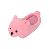 Maxbell Cartoon Plush Bear Slippers Anti Slip Autumn Winter Indoor Slippers Slide On Pink