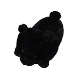 Maxbell Cartoon Plush Bear Slippers Anti Slip Autumn Winter Indoor Slippers Slide On Black