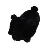 Maxbell Cartoon Plush Bear Slippers Anti Slip Autumn Winter Indoor Slippers Slide On Black