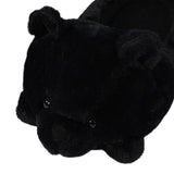 Maxbell Cartoon Plush Bear Slippers Anti Slip Autumn Winter Indoor Slippers Slide On Black