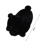 Maxbell Cartoon Plush Bear Slippers Anti Slip Autumn Winter Indoor Slippers Slide On Black