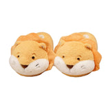 Maxbell Novelty Women Plush Slippers Indoor Anti Slip Household Home Birthday Gift Lion Orange