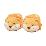 Maxbell Novelty Women Plush Slippers Indoor Anti Slip Household Home Birthday Gift Lion Orange