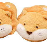 Maxbell Novelty Women Plush Slippers Indoor Anti Slip Household Home Birthday Gift Lion Orange