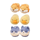 Maxbell Novelty Women Plush Slippers Indoor Anti Slip Household Home Birthday Gift Lion Orange