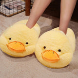 Maxbell Novelty Women Plush Slippers Indoor Anti Slip Household Home Birthday Gift Duck Yellow