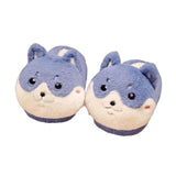 Maxbell Novelty Women Plush Slippers Indoor Anti Slip Household Home Birthday Gift Dog Blue