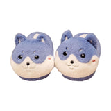 Maxbell Novelty Women Plush Slippers Indoor Anti Slip Household Home Birthday Gift Dog Blue