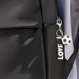 Maxbell Mini Soccer Keychain Metal Keyring Sport Key Chains for Men Women Boys Girls Black