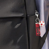 Maxbell Mini Soccer Keychain Metal Keyring Sport Key Chains for Men Women Boys Girls Red