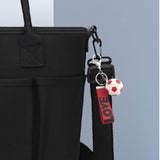 Maxbell Mini Soccer Keychain Metal Keyring Sport Key Chains for Men Women Boys Girls Red