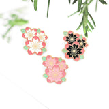 Maxbell Enamel Pin Cherry Blossom Leaf Brooch for Children Birthday Gift Clothes
