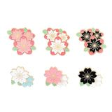 Maxbell Enamel Pin Cherry Blossom Leaf Brooch for Children Birthday Gift Clothes