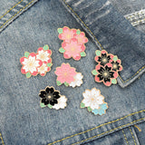 Maxbell Enamel Pin Cherry Blossom Leaf Brooch for Children Birthday Gift Clothes