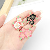 Maxbell Enamel Pin Cherry Blossom Leaf Brooch for Children Birthday Gift Clothes