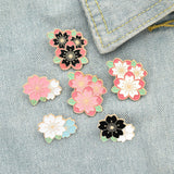 Maxbell Enamel Pin Cherry Blossom Leaf Brooch for Children Birthday Gift Clothes