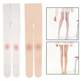 Maxbell Women Thin Tights Pantyhose Sweet Bottoming Lolita Blush Stockings for Club white